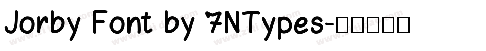 Jorby Font by 7NTypes字体转换